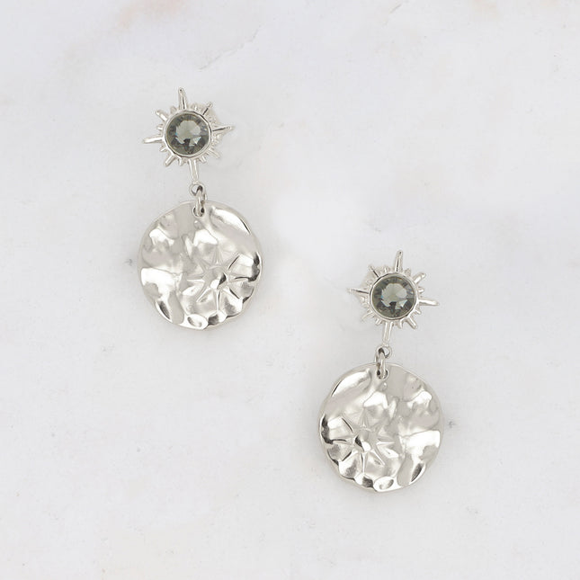 Boucles Melany - ornées de cristaux de Swarovski et d'une pampille ronde avec étoile
