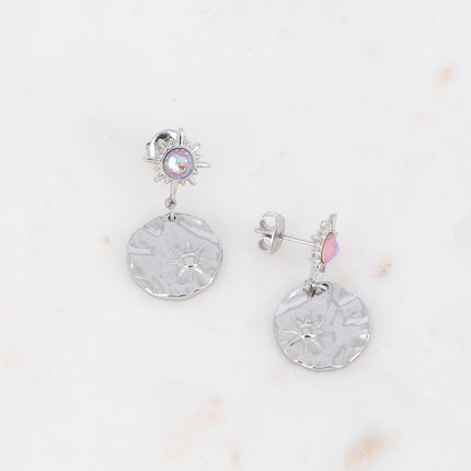 Boucles Melany - ornées de cristaux de Swarovski et d'une pampille ronde avec étoile