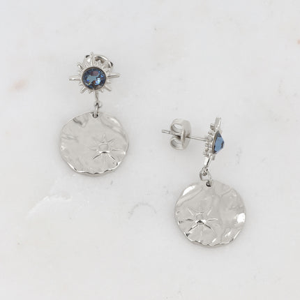 Boucles Melany - ornées de cristaux de Swarovski et d'une pampille ronde avec étoile
