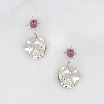 Boucles Melany - ornées de cristaux de Swarovski et d'une pampille ronde avec étoile