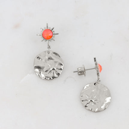 Boucles Melany - ornées de cristaux de Swarovski et d'une pampille ronde avec étoile