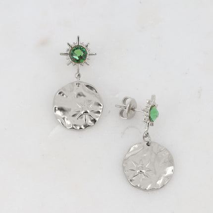 Boucles Melany - ornées de cristaux de Swarovski et d'une pampille ronde avec étoile