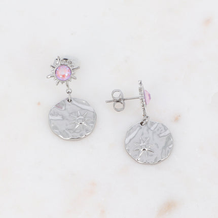 Boucles Melany - ornées de cristaux de Swarovski et d'une pampille ronde avec étoile