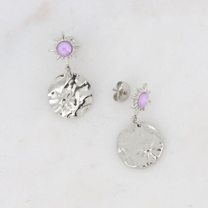 Boucles Melany - ornées de cristaux de Swarovski et d'une pampille ronde avec étoile