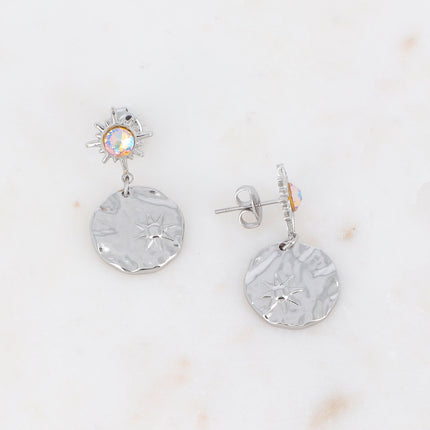 Boucles Melany - ornées de cristaux de Swarovski et d'une pampille ronde avec étoile