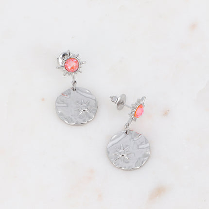Boucles Melany - ornées de cristaux de Swarovski et d'une pampille ronde avec étoile