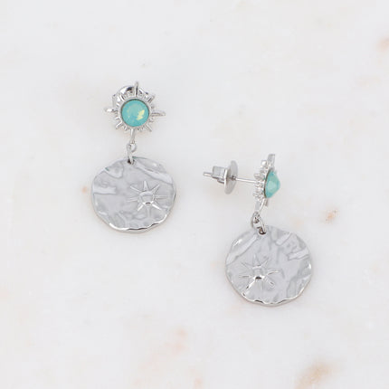 Boucles Melany - ornées de cristaux de Swarovski et d'une pampille ronde avec étoile