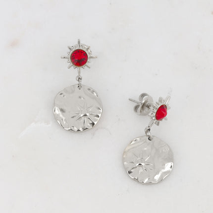 Boucles Melany - ornées de cristaux de Swarovski et d'une pampille ronde avec étoile