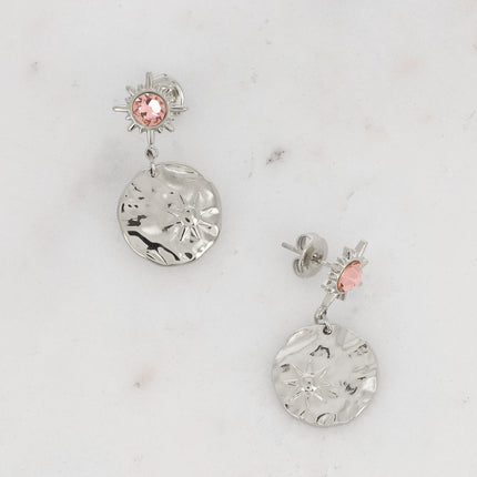 Boucles Melany - ornées de cristaux de Swarovski et d'une pampille ronde avec étoile