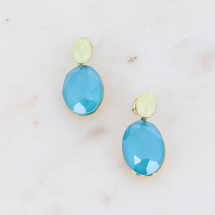 Boucles puces - cristaux 4120 (6x8mm) et 4120 (13x18mm)