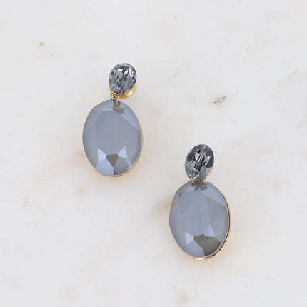 Boucles puces - cristaux 4120 (6x8mm) et 4120 (13x18mm)