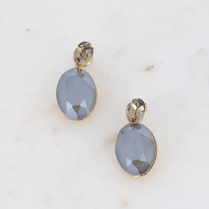 Boucles puces - cristaux 4120 (6x8mm) et 4120 (13x18mm)