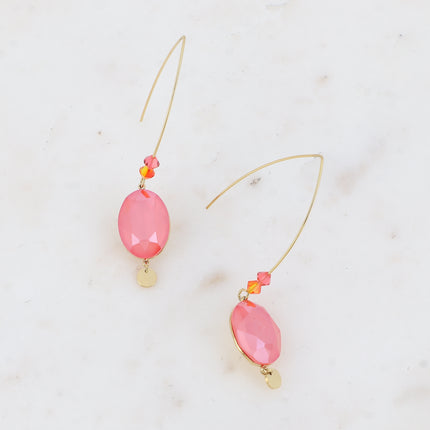 Bria Earrings - 13x18mm oval Swarovski® crystals and 2 briolettes