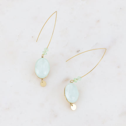 Bria Earrings - 13x18mm oval Swarovski® crystals and 2 briolettes