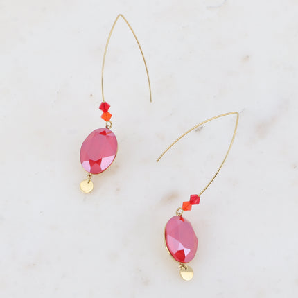 Bria Earrings - 13x18mm oval Swarovski® crystals and 2 briolettes