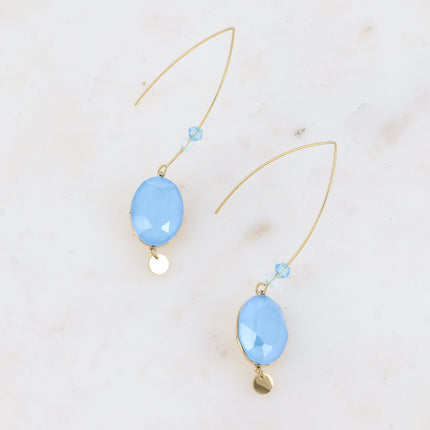 Bria Earrings - 13x18mm oval Swarovski® crystals and 2 briolettes
