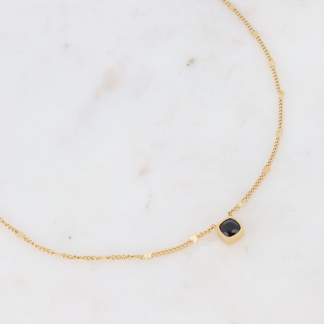Collier Amael doré - cristaux 5mm