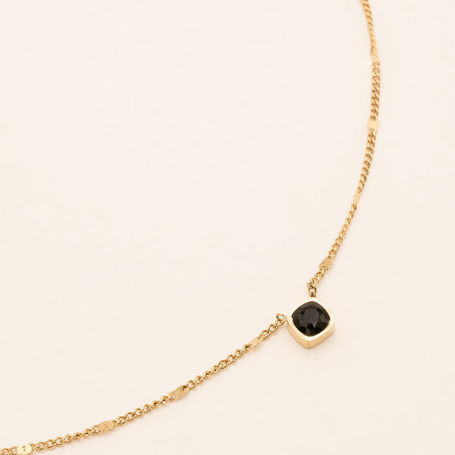 Amael gold necklace - 5mm crystals