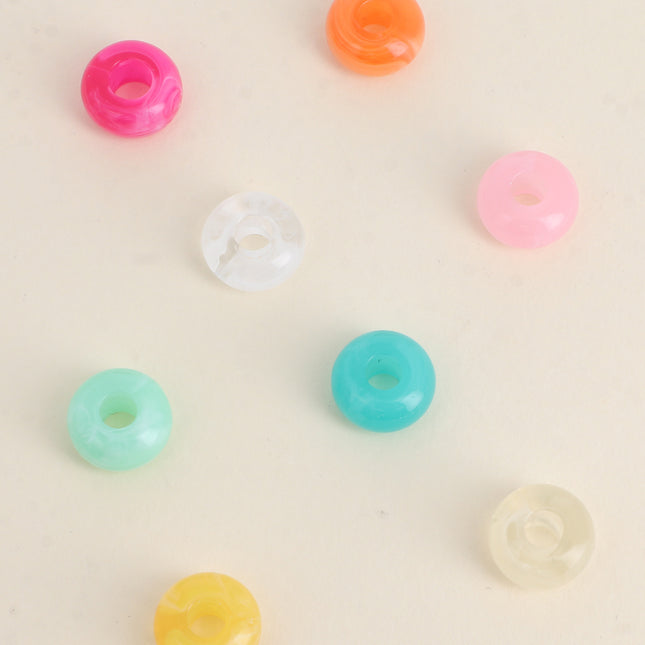 XS resin donut beads, 13mm, 10 pieces