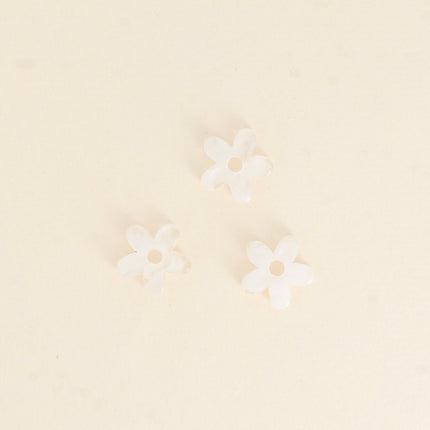 Perles de fleur à 5 pétales en acétate - 19 mm