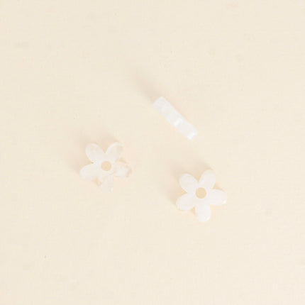 Perles de fleur à 5 pétales en acétate - 19 mm