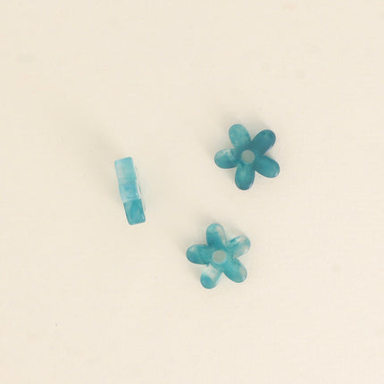 Perles de fleur à 5 pétales en acétate - 19 mm