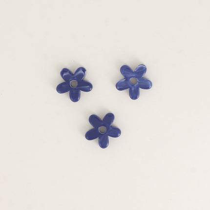 Perles de fleur à 5 pétales en acétate - 19 mm