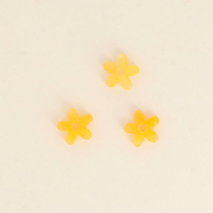 Perles de fleur à 5 pétales en acétate - 19 mm