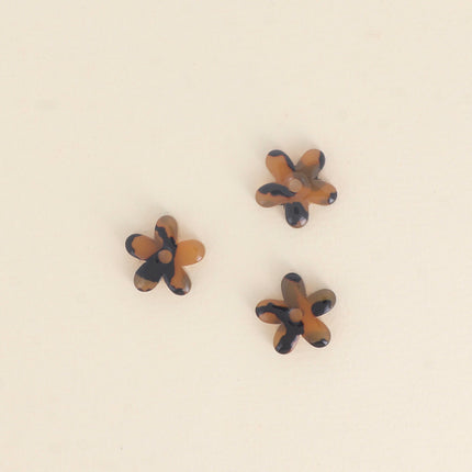 Perles de fleur à 5 pétales en acétate - 19 mm