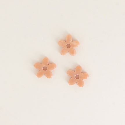 Perles de fleur à 5 pétales en acétate - 19 mm