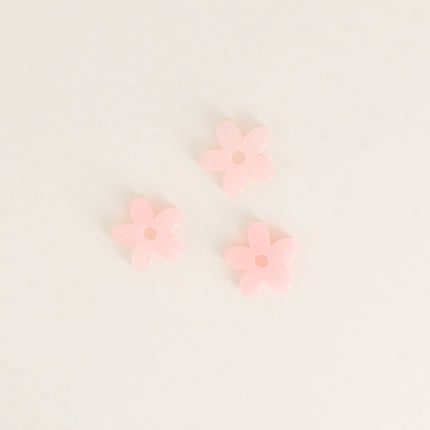 Perles de fleur à 5 pétales en acétate - 19 mm