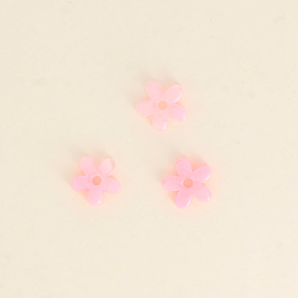 Perles de fleur à 5 pétales en acétate - 19 mm