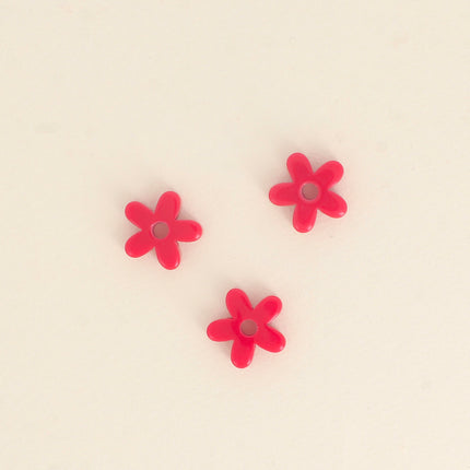 Perles de fleur à 5 pétales en acétate - 19 mm