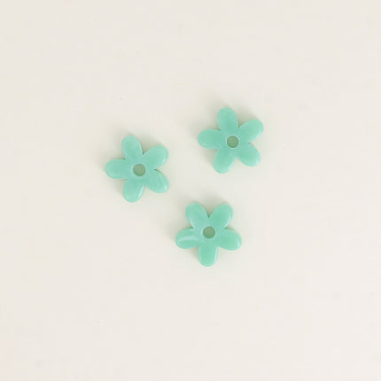 Perles de fleur à 5 pétales en acétate - 19 mm