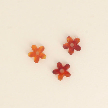 Perles de fleur à 5 pétales en acétate - 19 mm