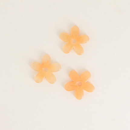 Perles de fleur à 5 pétales en acétate - 29 mm
