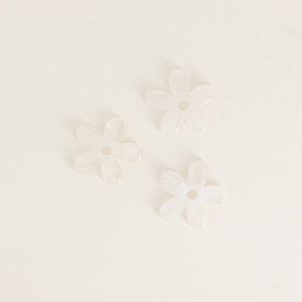 Perles de fleur à 5 pétales en acétate - 29 mm