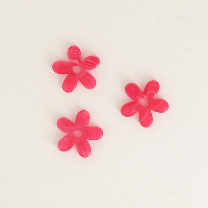 Perles de fleur à 5 pétales en acétate - 29 mm