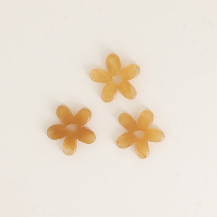 Perles de fleur à 5 pétales en acétate - 29 mm