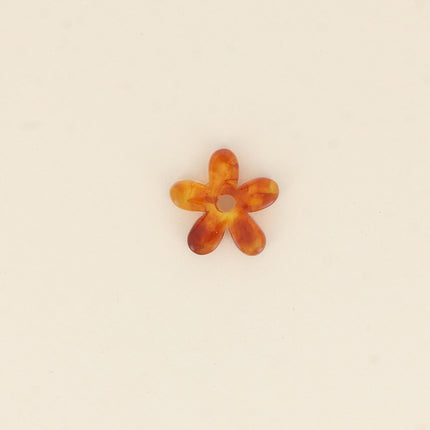 Perles de fleur à 5 pétales en acétate - 29 mm
