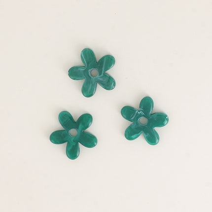 Perles de fleur à 5 pétales en acétate - 29 mm