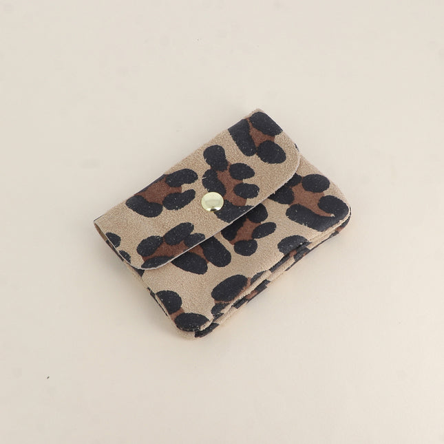 Pochette Babylone Léopard Daim - triple compartiment