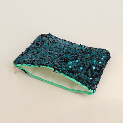 Pochette / Trousse - grandes paillettes rondes 20 x 14 cm