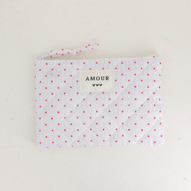 Pochette - mot "AMOUR" et 3 coeurs