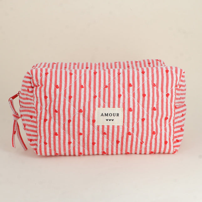 Grande trousse - en coton/polyester - 23 x 12 x 14 cm