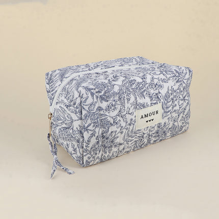 Grande trousse - en coton/polyester - 23 x 12 x 14 cm