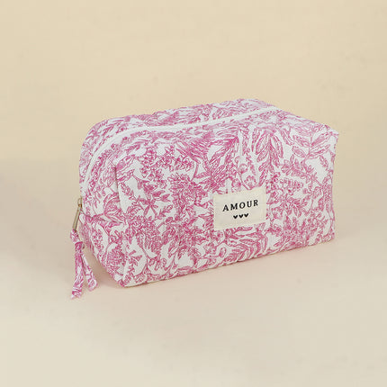 Grande trousse - en coton/polyester - 23 x 12 x 14 cm
