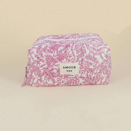 Grande trousse - en coton/polyester - 23 x 12 x 14 cm