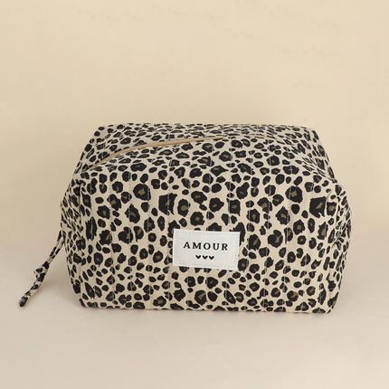 Grande trousse - en coton/polyester - 23 x 12 x 14 cm