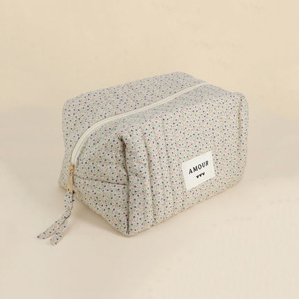 Grande trousse - en coton/polyester - 23 x 12 x 14 cm